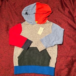 BabyGap color blocked hooded sweater boys Gap 3 years ~4T Cotton Nylon Wool NWT